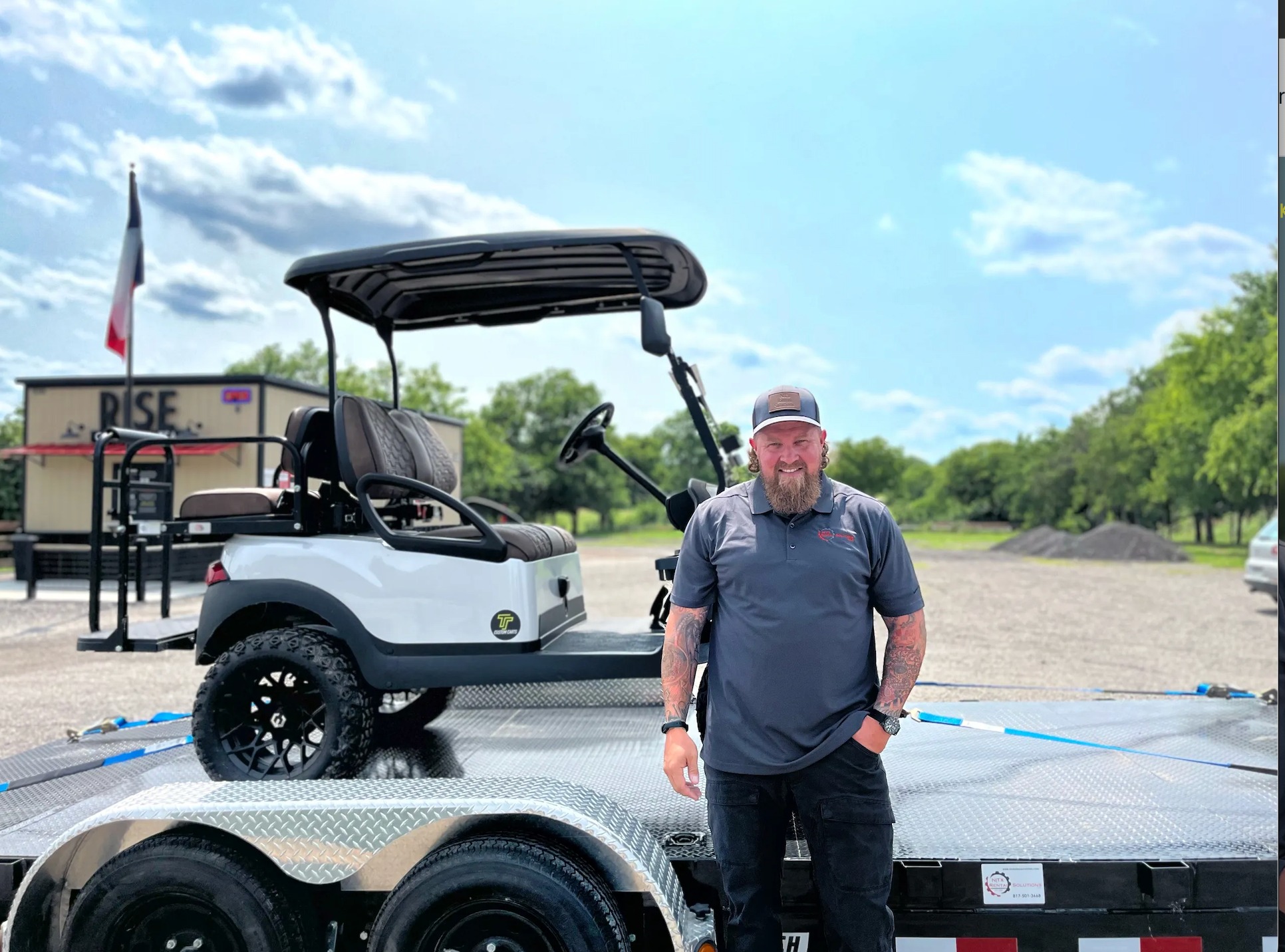 North Texas Rental Solutions Owner with Car Hauler Trailer